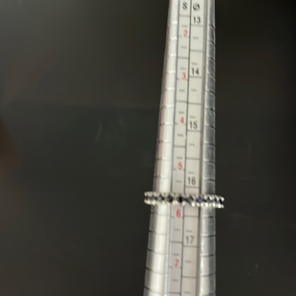 .925 sterling silver and lab created sapphire - Picture 2 of 4